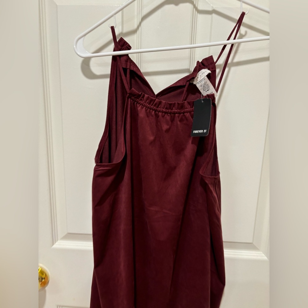 Faux suede top
